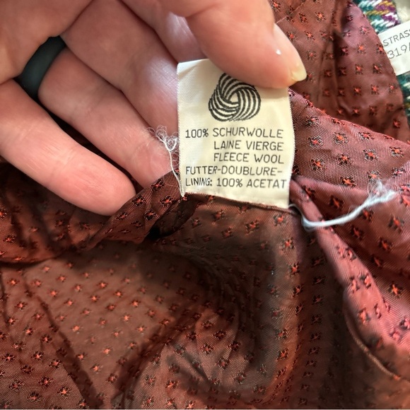 Hienzelaumn Blazer/Jacket Wool Tweed  Multicoloured US Sz10 Elbow patches VTG - Picture 14 of 14